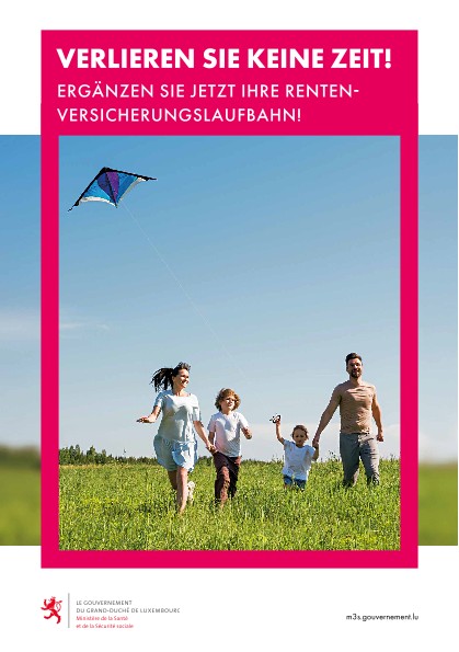 Verlieren Sie keine Zeit! Ergänzen Sie jetzt Ihre Rentenversicherungslauf- bahn!