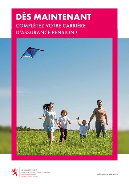 Dès maintenant, complétez votre carrière d'assurance pension !