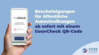 Bescheinigung für öffentliche Ausschreibungen ab sofort mit einem GouvCheck QR-Code
