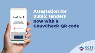 The attestation for public tenders now features a GouvCheck QR code