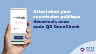 L'attestation pour soumission publique désormais dotée d’un code QR GouvCheck