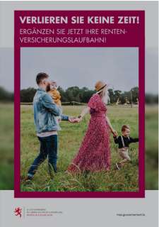 Verlieren Sie keine Zeit! Ergänzen Sie jetzt Ihre Rentenversicherungslauf- bahn!